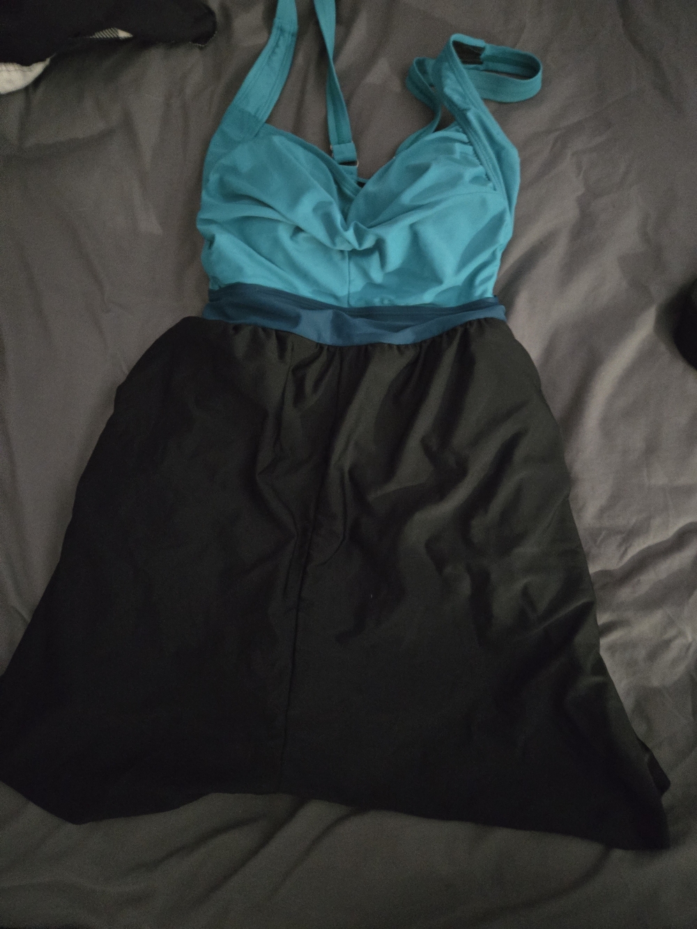 BloomChic Teal and Black One-piece Swimsuit Size 14/16 #0013